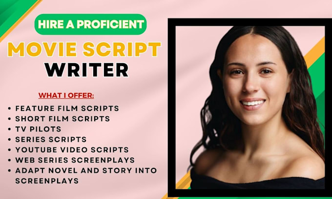 Gig Preview - Do script writing movie scriptwriting screenplay screenwriting be script writer