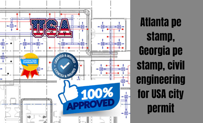 Gig Preview - Do atlanta pe stamp, georgia pe stamp, civil engineering for USA city permit