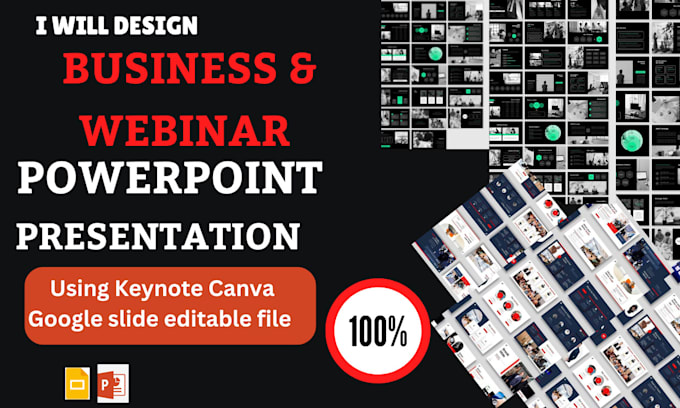 Bestseller - design business powerpoint presentation or webinar presentation