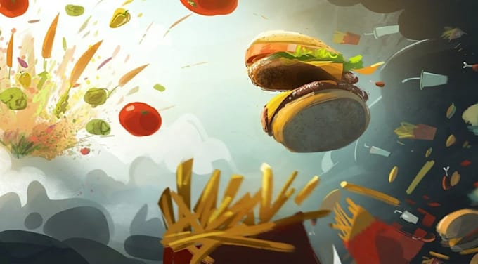 Gig Preview - Do 3d food animation, 3d food design, vfx cgi food animation, 3d food model