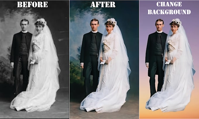 Gig Preview - Colorize, restore, retouch, repair your old photo