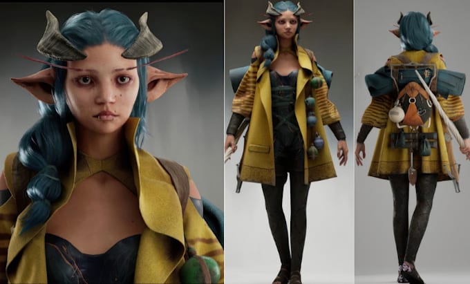 Gig Preview - 3d character modeling 3d game character 3d model for unreal engine or unity game