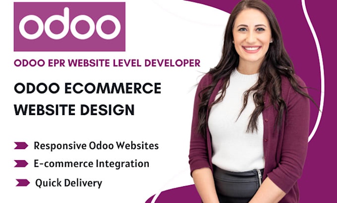 Gig Preview - Do odoo website design odoo ecommerce store odoo seo website redesign odoo