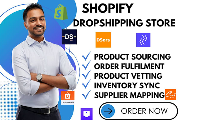 Gig Preview - Setup shopify dropshipping zendrop dsers auto ds cj dropshipping inventory sync