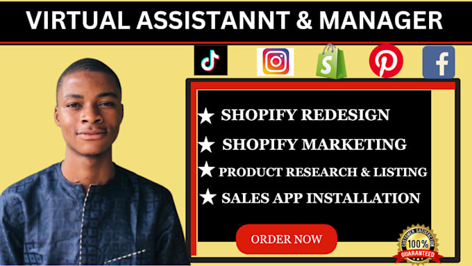 Gig Preview - Be your shopify virtual assistant and store managernt  shopify dropshipping