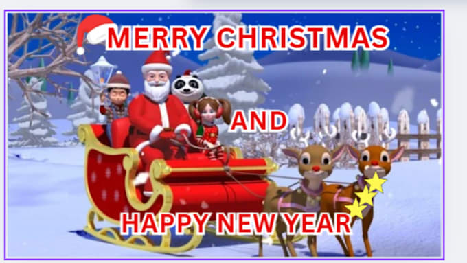 Gig Preview - Create fun festive 2d 3d christmas animation UK, USA and worldwide for kids