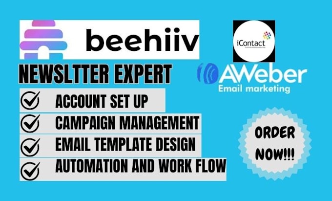 Gig Preview - Do beehiiv newsletter, beehiiv landing page, beehiiv automation, email campaign