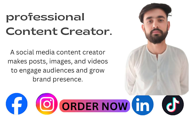 Gig Preview - Be your creative content producer and social media growth architect