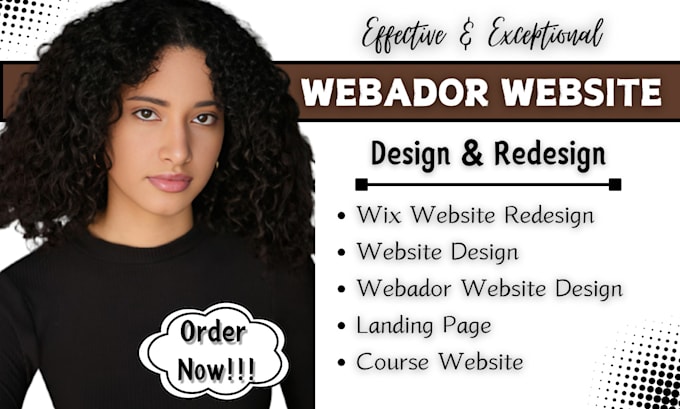 Gig Preview - Design webador website, redesign webador website, ecwid online store or webshop