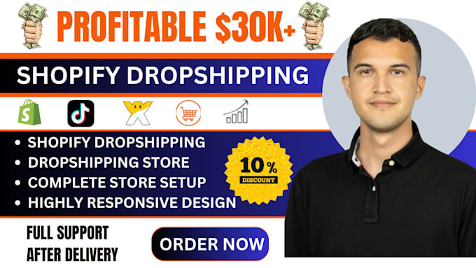 Bestseller - build branded shopify dropshipping store, or shopify website for passive income