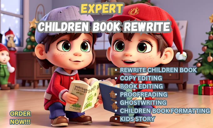 Gig Preview - Do expert children book rewrite editing, proofread copy edi tor book editor