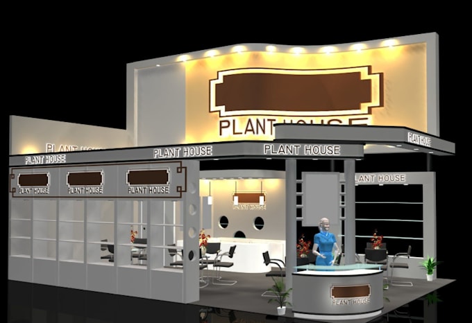 Gig Preview - 3d trade booth design, kiosk, and exhibition stall, photobooth template, banner