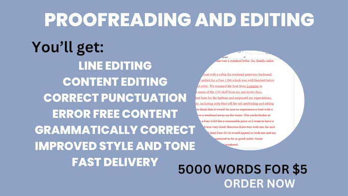 Gig Preview - Meticulously proofread, edit, and rewrite your english documents