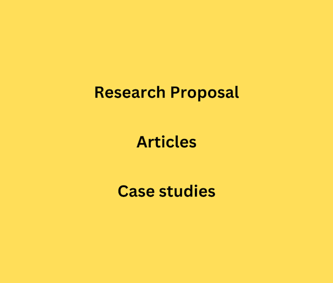 Gig Preview - Master research proposal and articles