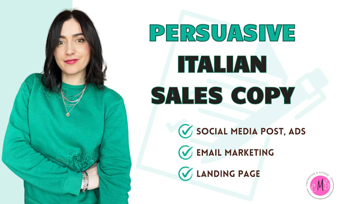 Gig Preview - Write persuasive italian copywriting for landing page, email and social