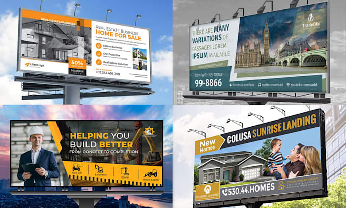 Gig Preview - Design professional billboards, signboards, signage design