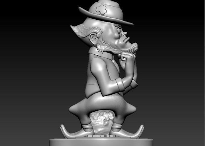 Gig Preview - Turn your 2d image logo sculpture 3d realistic design,trophy bust,3dprinting,stl