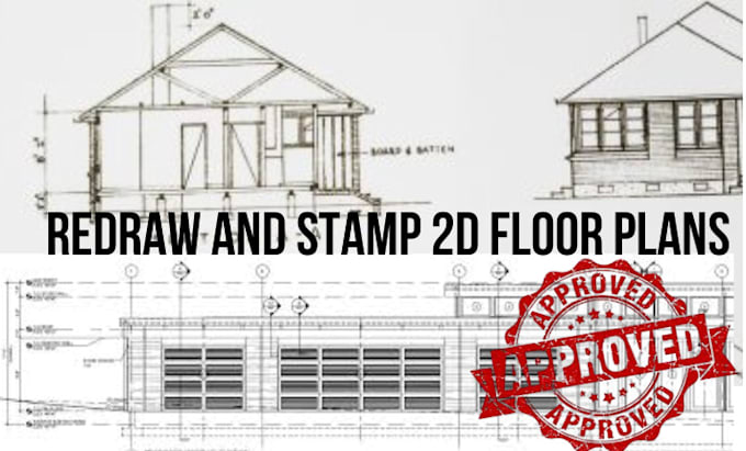 Gig Preview - Do 3d floor plan drawing, ca stamp, california license and florida license stamp