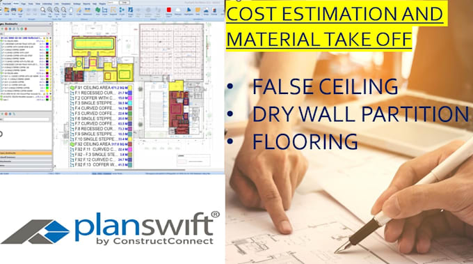 Gig Preview - Do gypsum ceiling, partition, and false ceiling takeoff services