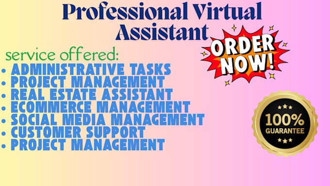 Gig Preview - Be your dedicated and unique executive virtual assistant personal assistant