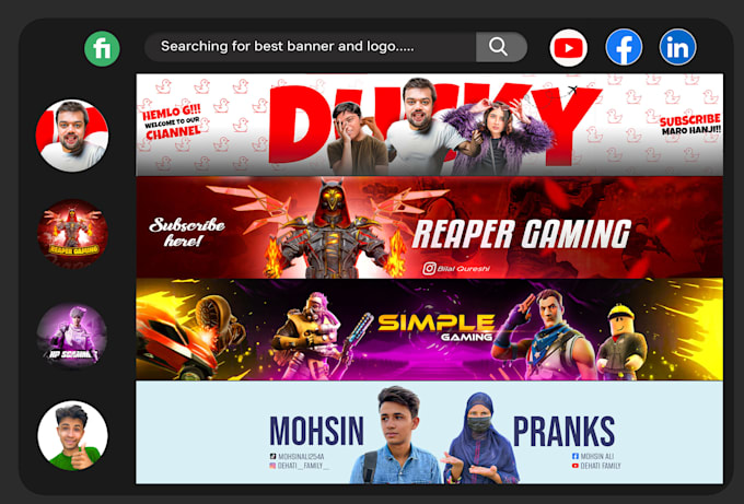 Gig Preview - Design youtube banner, channel art