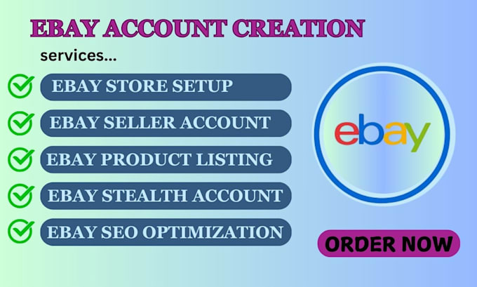 Gig Preview - Create ebay stealth account ebay account creation ebay seller account