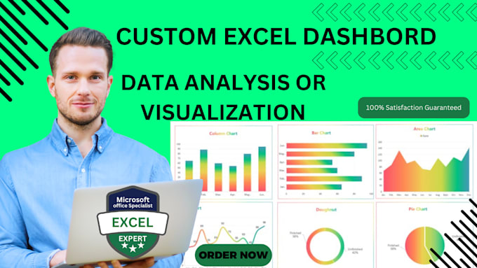 Gig Preview - Custom excel dashboards for data analysis and reporting