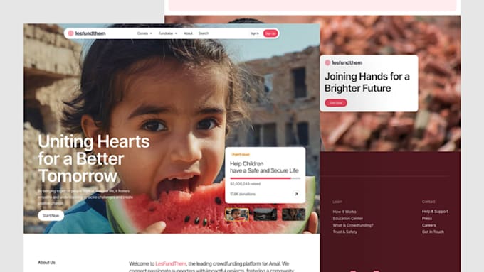 Bestseller - design persuasive nonprofit website, charity website for your organization