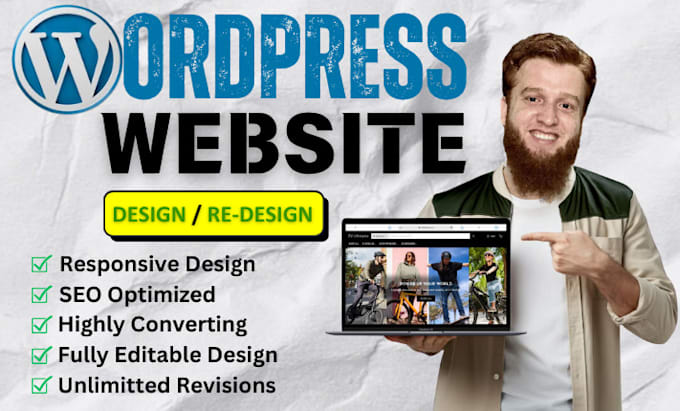 Bestseller - create a responsive wordpress website or landing page with elementor pro