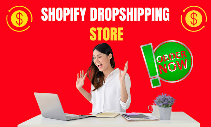 Gig Preview - Create a profitable shopify dropshipping store with expert website design