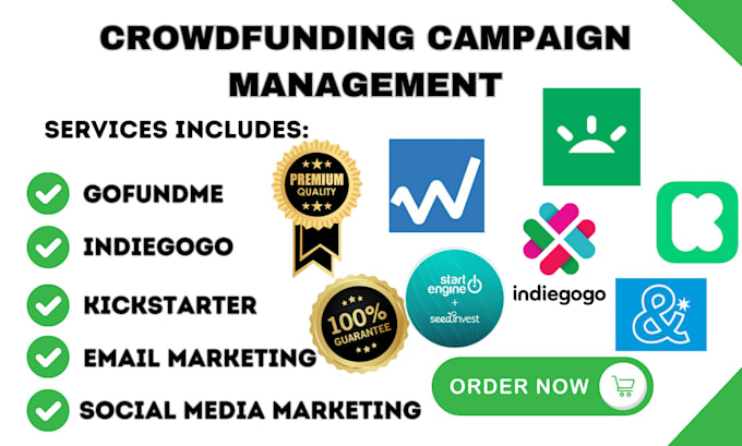 Bestseller - be your campaign manager crowdfunding kickstarter indiegogo gofundme campaign