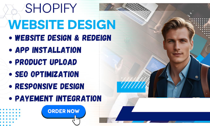 Gig Preview - Build shopify website redesign, shopify store design, shopify store design