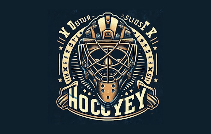 Gig Preview - Do a vintage goalie mask hockey logo with creative concepts