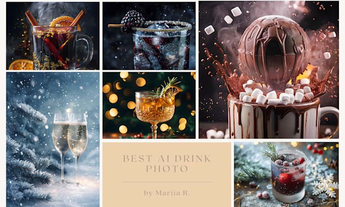 Bestseller - create ai generated drink photography for your restaurant social media, menu