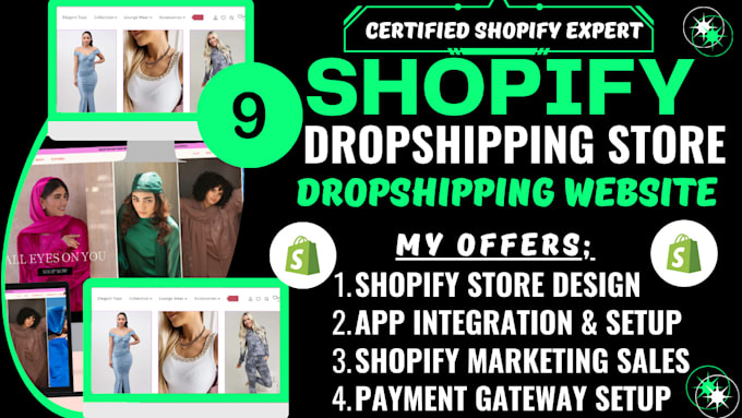 Gig Preview - Build 9 figure shopify dropshipping, shopify store, dropshipping website