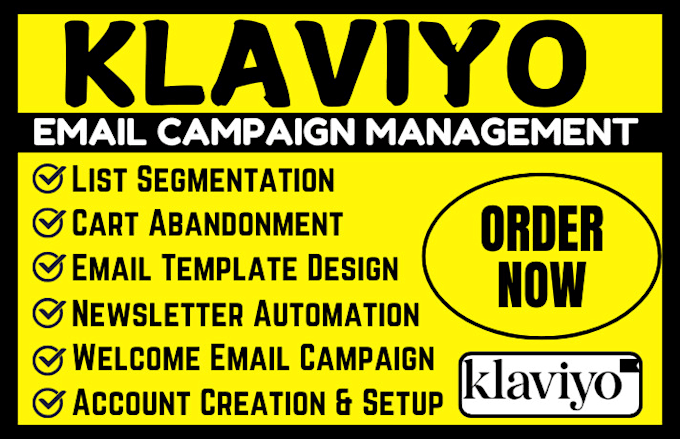 Bestseller - setup klaviyo welcome email campaign newsletter automation cart abandonment