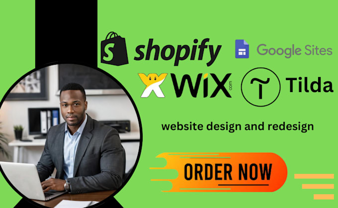 Gig Preview - Design revamp your wix shopify google sites and tilda website cool landing page