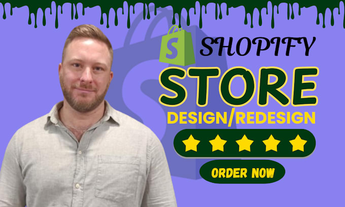 Gig Preview - Design shopify store redesign shopify website shopify dropshipping with SEO