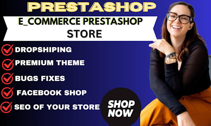 Gig Preview - Design prestashop ecommerce premium store from scratch do shopify store design