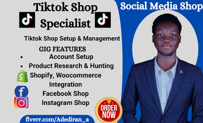 Gig Preview - Setup tiktok  shop, tiktok shop ads, shopify sales marketing