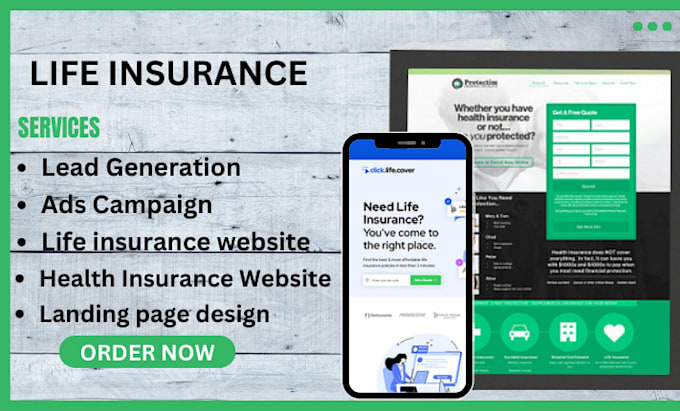 Gig Preview - Insurance leads life insurance website life insurance leads