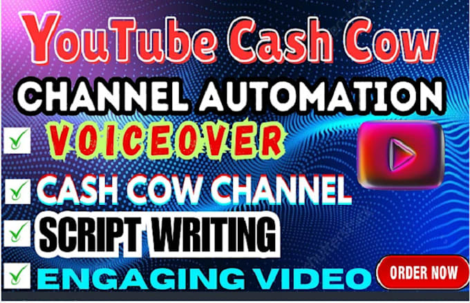 Gig Preview - Automated cash cow videos, cash cow youtube, cash cow channel, cash cow