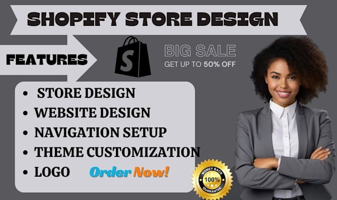 Gig Preview - Setup shopify store design website design dropshipping store