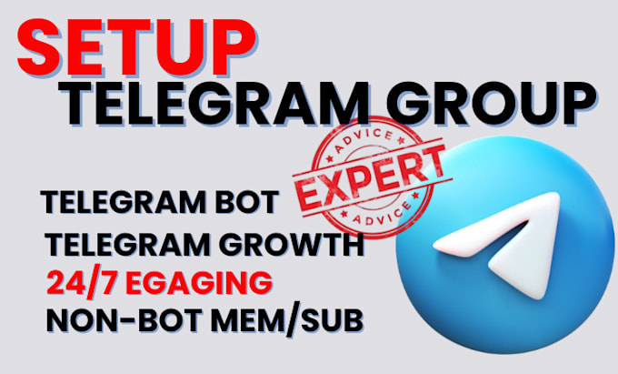 Gig Preview - Create attractive telegram group to get 10k non drop telegram user, telegram ads