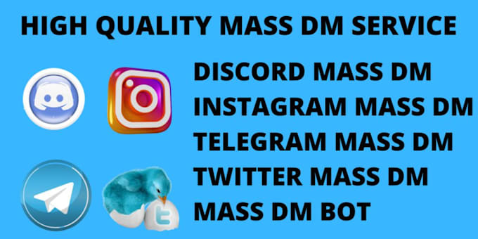 Gig Preview - Send telegram mass dm,discord mass dms,facebook mass dm,bulk sms,discord server