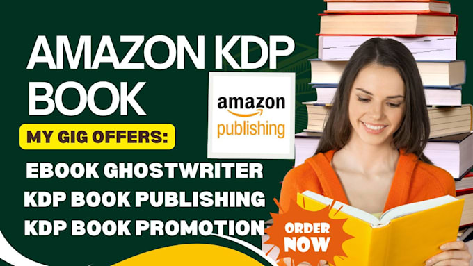 Gig Preview - Do amazon kdp book publishing book formatting book editing as ebook ghostwriter