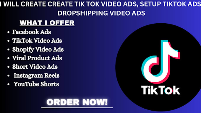 Gig Preview - Create viral tik tok video ads, tik tok ads, tik tok video