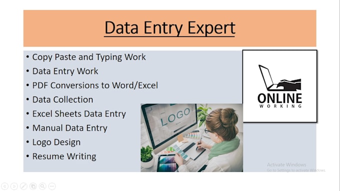 Gig Preview - Data entry and typing work job and copy paste ms excel data entry work