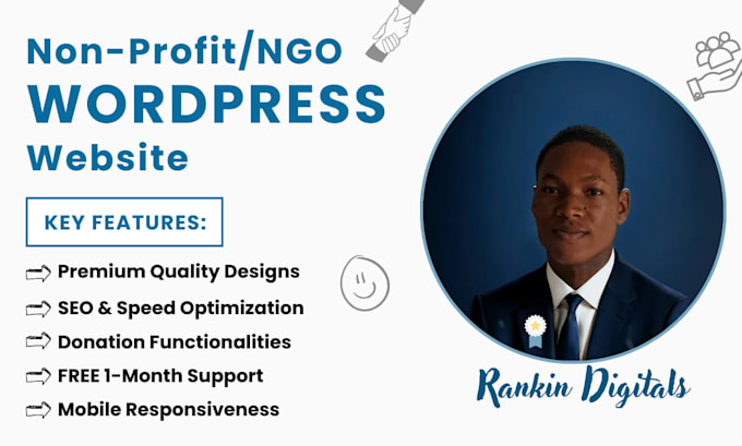 Gig Preview - Design a wordpress website for nonprofit, ngo, and charity