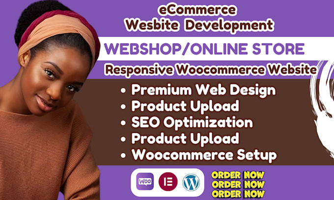 Gig Preview - Build ecommerce website online store webshop woocommerce wordpress website